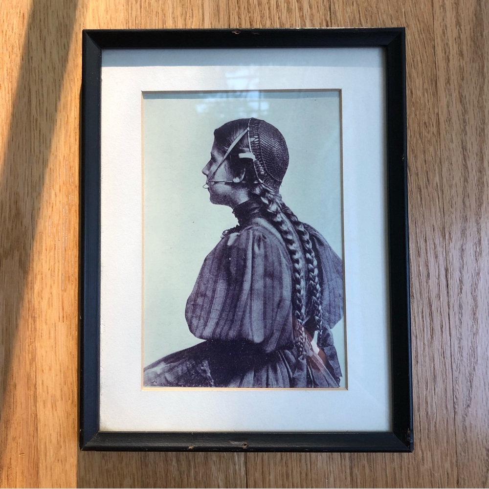 Antique picture with black frame